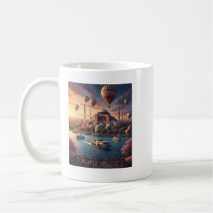 Caneca De Café Paisagem urbana de Istambul - Hagia Sophia e Bósfo
