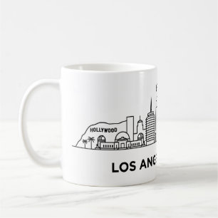 Caneca De Café Paisagem Urbana de Los Angeles Minimalista Arte de