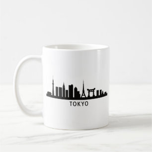 Caneca De Café Paisagem Urbana do Japão Viagem Silhueta do Hori