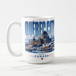 Caneca De Café 🏰 Paisagem Urbana Moderna da Cidade de Quebec 🏰