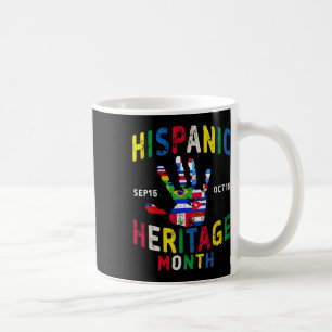 Caneca De Café Países latinos de impressão manual de patrimônio h