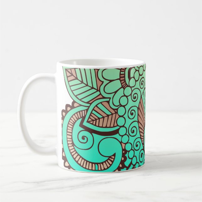 Caneca De Café Paisley Ornaments I + seu apoio. & ideias (Esquerda)