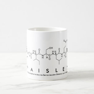 Caneca De Café Paisley peptide name mug
