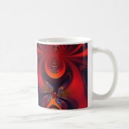 Caneca De Café Paixão alaranjada e Dourado da deusa ambarina -
