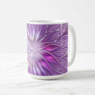 Caneca De Café Paixão roxa rosa Paixão Abstrato Arte Fractal