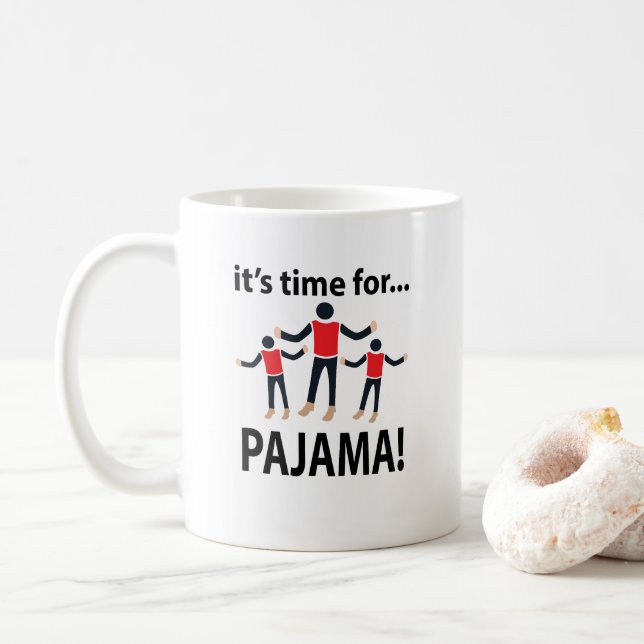 Caneca De Café Pajama, é hora de Pajama (Com Donut)