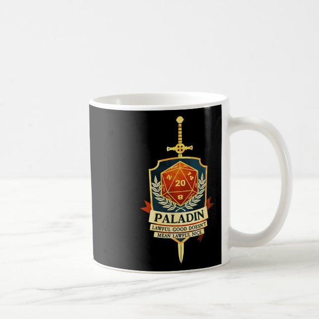 Caneca De Café Paladin Fantasy Rpg Trpg Gamer Cl  (Direita)