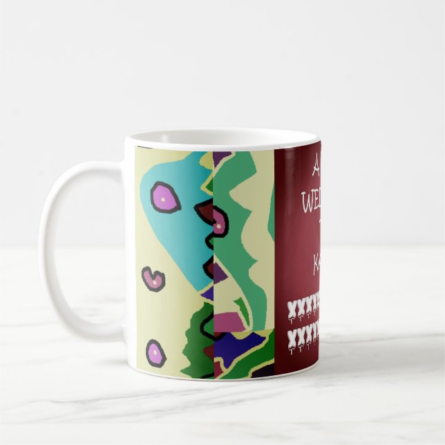 Caneca De Café Palavras bem-vindas da Karen Abstrato art (Esquerda)