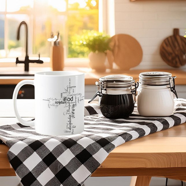 Caneca De Café Palavras cristãs (Criador carregado)