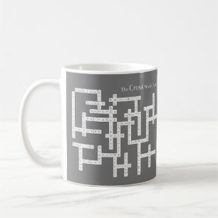 Caneca De Café Palavras cruzadas Quebra-cabeça Semântica Cinza Hu