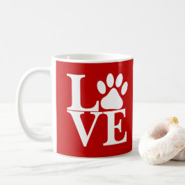 Caneca De Café Palavras De Amor Branco Palavras De Cachorro Padrã