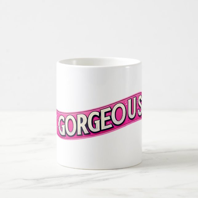 Caneca De Café Palavras de dia de as mães "Gorgeous" (Centro)