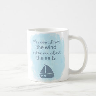 Caneca De Café Palavras de Sabedoria Barco à vela Quote Náutico