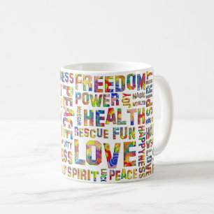 Caneca De Café Palavras Do Espírito/Pensamento Positivo 1