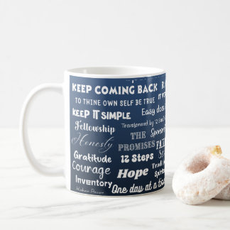 Caneca De Café Palavras e Slogans de Recuperação em 12 Passos