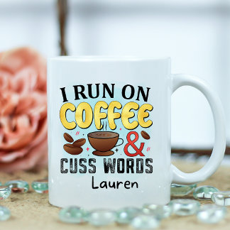 Caneca De Café Palavras Engraçadas Personalizadas Coffee Mug