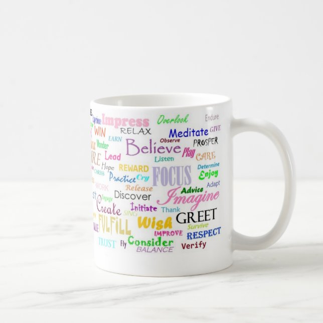 Caneca De Café Palavras Inspiracionais (Direita)