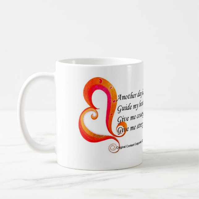 Caneca De Café Palavras Inspiradoras Bebendo Mug (Esquerda)