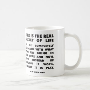 Caneca De Café Palavras inspiradores - segredo da vida - Alan