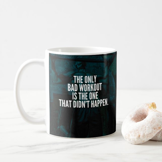 Caneca De Café Palavras Inspirativas de Workout - Workout Incorre (Com Donut)