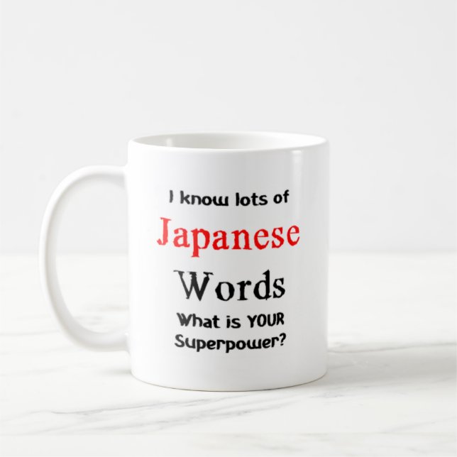 Caneca De Café palavras japonesas (Esquerda)