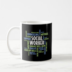 Caneca De Café Palavras - Mês De Trabalho Social Lcsw Para O Trab