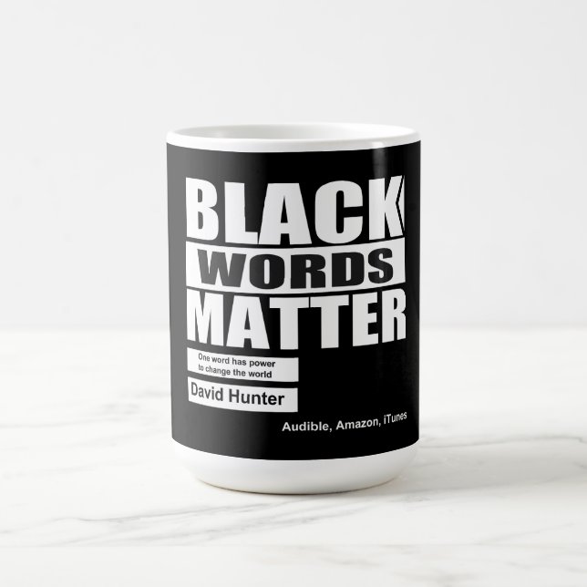 Caneca De Café Palavras negras afro-americanas importam (Centro)
