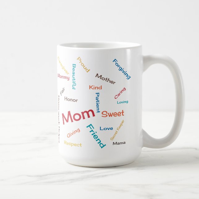 Caneca De Café Palavras Para Mamãe Mug (Direita)