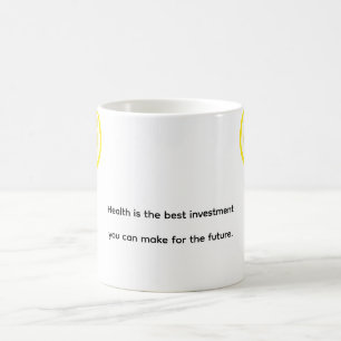 Caneca De Café Palavras personalizadas de limão amarelo