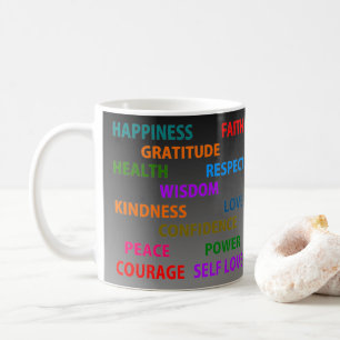 Caneca De Café Palavras positivas