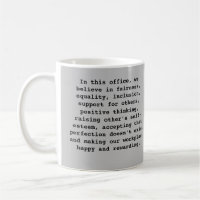 Palavras positivas do Office Mug