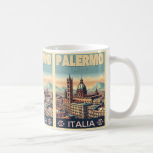 Caneca De Café Palermo sicily italian vintage souvenir presentes