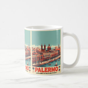 Caneca De Café Palermo sicily italian vintage souvenir presentes