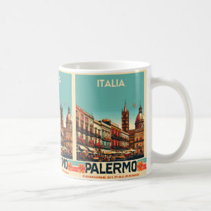 Caneca De Café Palermo sicily italian vintage souvenir presentes