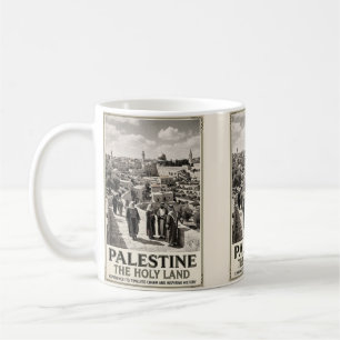 Caneca De Café Palestina A Terra Santa Arte de Viagem Vintage
