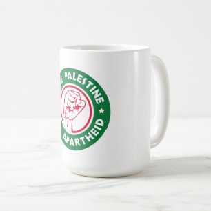 Caneca De Café Palestina Livre Fim do Apartheid