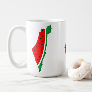 Caneca De Café Palestina - Mapa Watermelon - Símbolo da liberdade