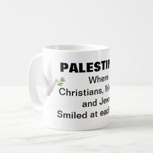 Caneca De Café Palestina... sorriram um para o outro