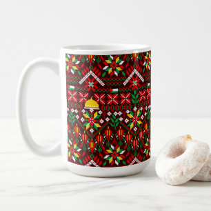 Caneca De Café Palestina Tatreez Embroderia Tradicional