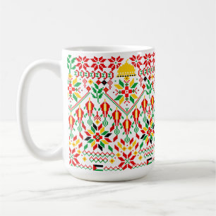 Caneca De Café Palestina Tatreez Embroderia Tradicional