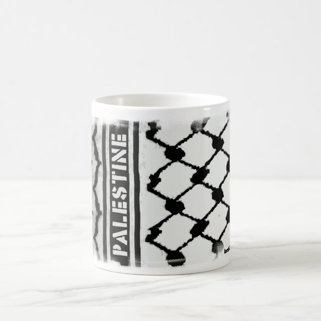Caneca De Café Palestine Keffiyah (Centro)