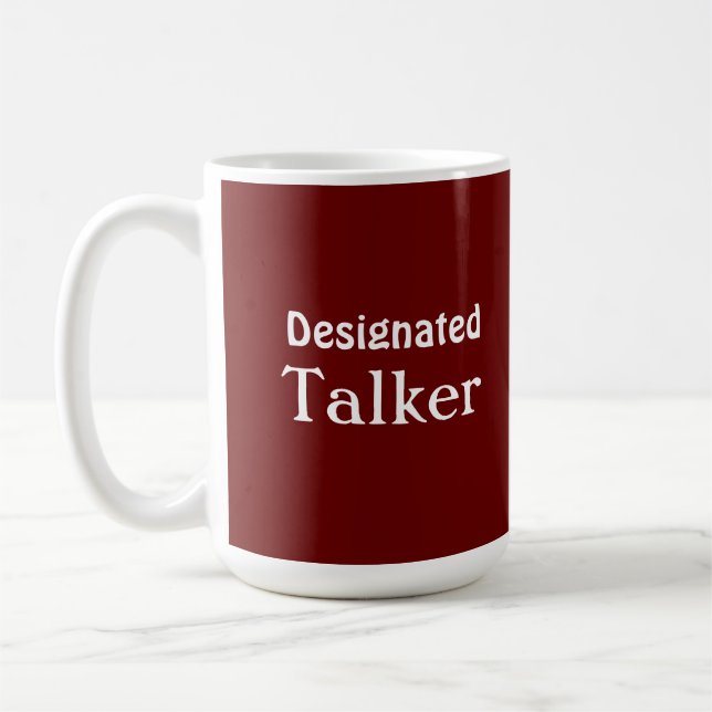 Caneca De Café Palestrante Designado Engraçado Red Mug (Esquerda)