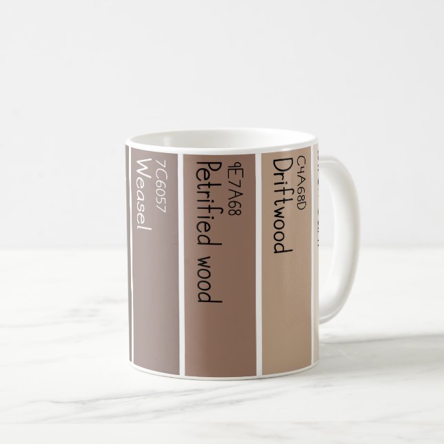 Caneca De Café Paleta de Pintura da Floresta Marrom Chips de Pint (Frente Esquerda)