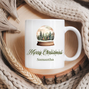 Caneca De Café Paleta nórdica minimalista terrosa com nome person