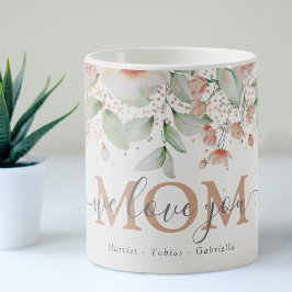 Caneca De Café Palha Decorativa 'Nós te amamos' MOM Personalizada