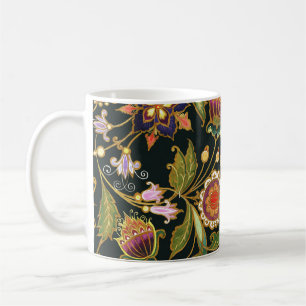 Caneca De Café Palha Decorativa: Ouro acrílico, púrpura.