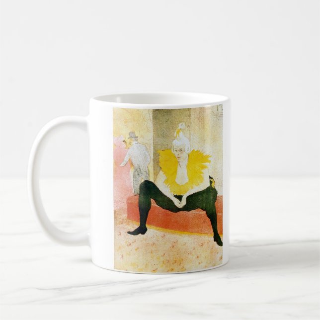 Caneca De Café Palhaço de assento por Toulouse-Lautrec (Esquerda)