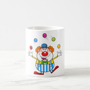 Caneca De Café Palhaço Engraçado Fazendo Malabarismo