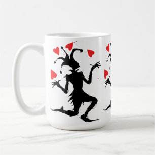 Caneca De Café Palhaço Sinistro Brincando com Corações