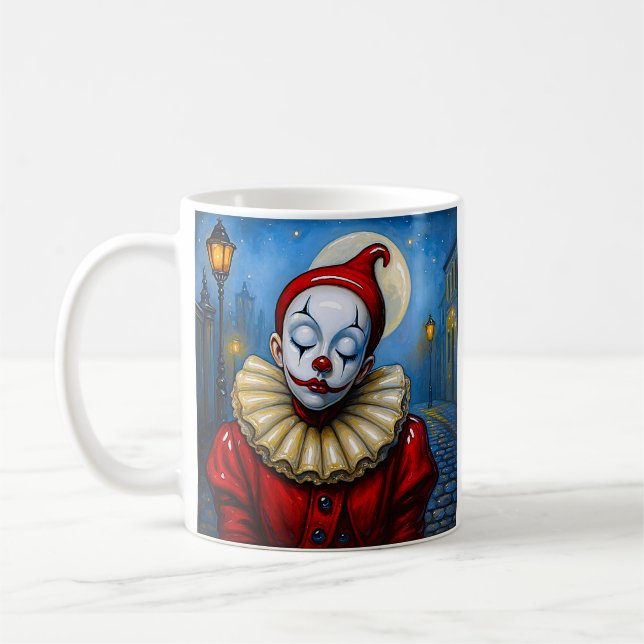 Caneca De Café Palhaço Vermelho Moonlit (Esquerda)